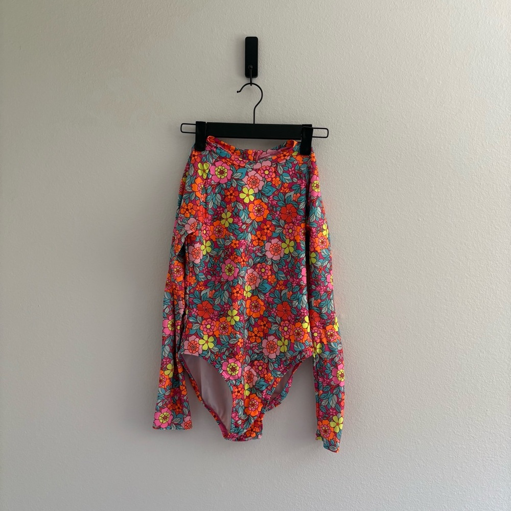 Cat‎ & Jack • Bright Floral Long Sleeve Bathing Suit